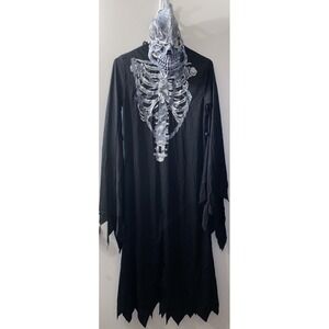 Skeleton Mask Cloak Californian Costume Creepy Horror Con Halloween Youth XL